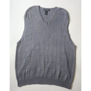 Brooks Brothers Sweater Vest Mens XL Gray 100 Italian Mercerized Cotton Golf